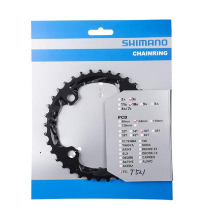 SHIMANO Foaie 36 dinți FCT521 Deore negru