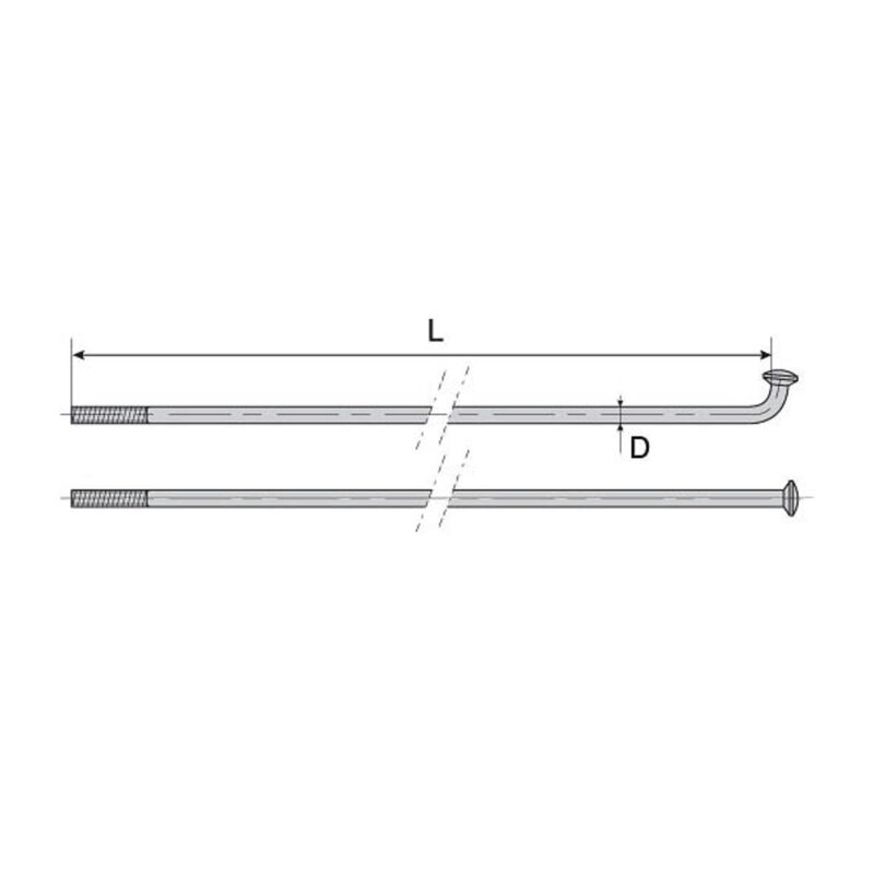 MACH1 Spițe Inox Plus 2/258 OEM 10buc