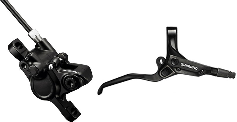 SHIMANO Frână M355 față neagră Post Mount 800mm furtun + plăcuțe B01S